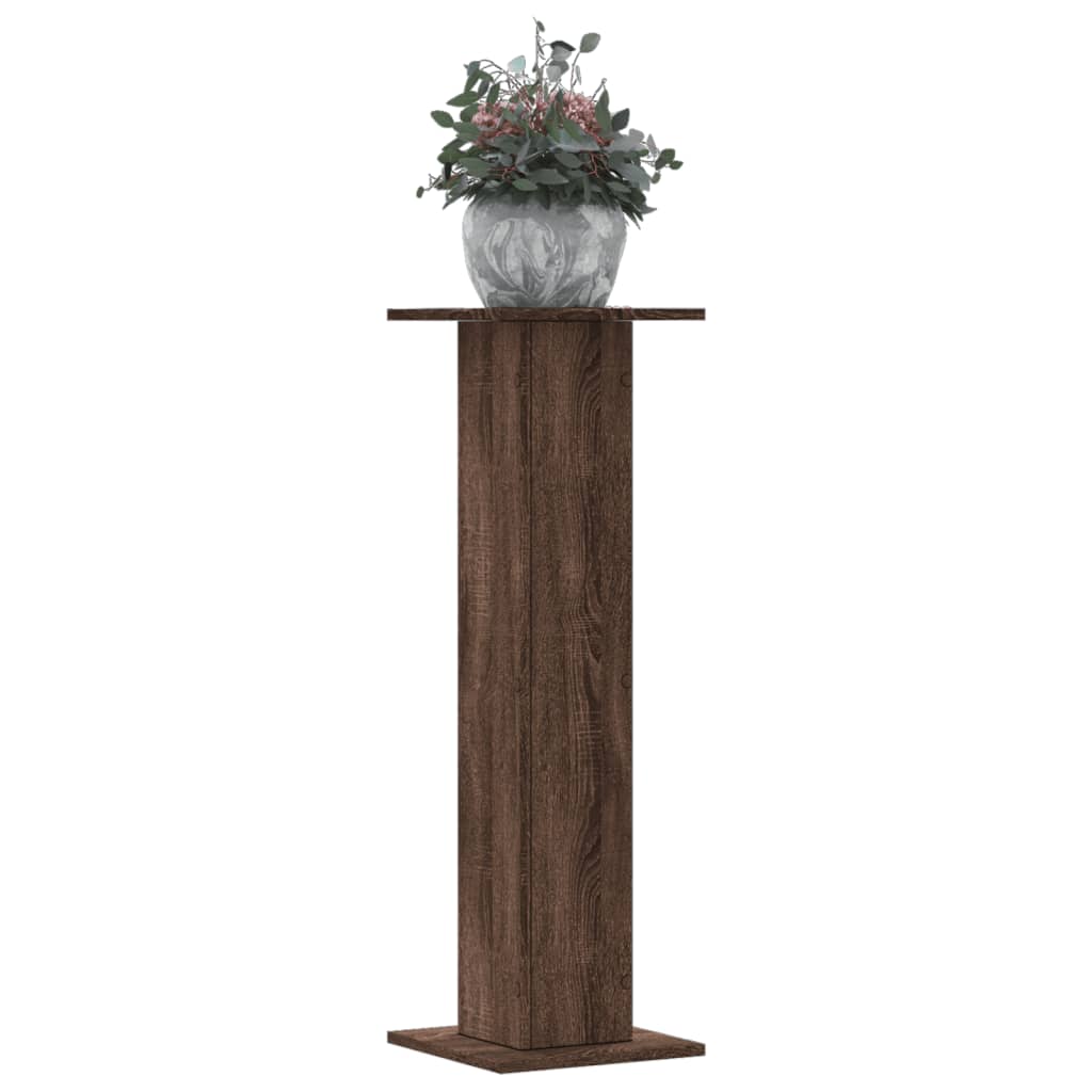 vidaXL plantestativer 2 stk. 30x30x95 cm konstrueret træ brunt eg vidaXL plantestativer 2 stk. 30x30x95 cm konstrueret træ brunt eg