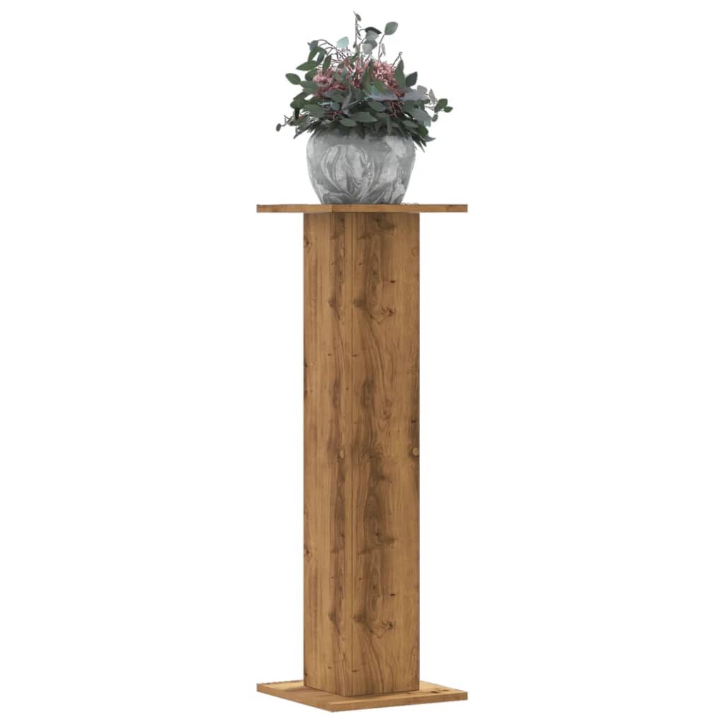 vidaXL plantestativer 2 stk. 30x30x95 cm konstrueret træ egetræsfarve vidaXL plantestativer 2 stk. 30x30x95 cm konstrueret træ egetræsfarve