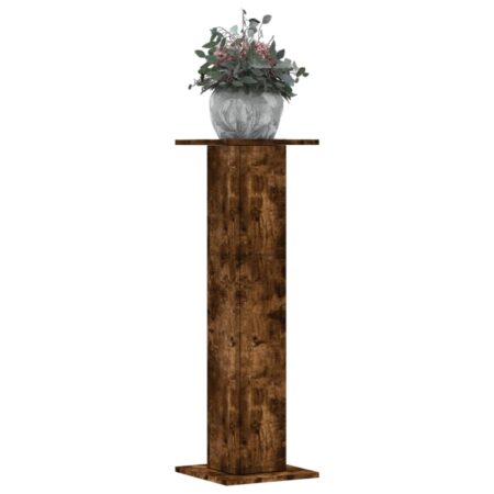 vidaXL plantestativer 2 stk. 30x30x95 cm konstrueret træ røget eg