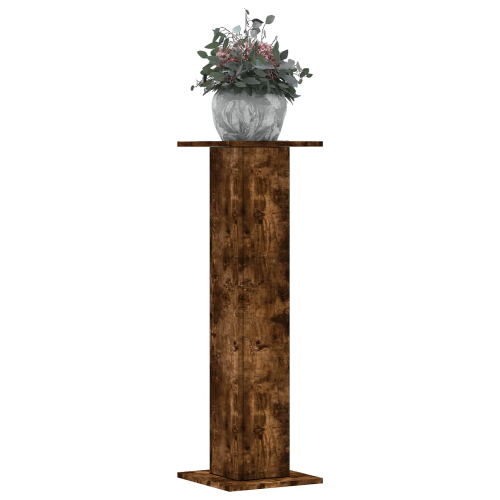 vidaXL plantestativer 2 stk. 30x30x95 cm konstrueret træ røget eg vidaXL plantestativer 2 stk. 30x30x95 cm konstrueret træ røget eg