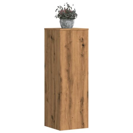 vidaXL plantestativer 2 stk. 33x33x100 cm konstrueret træ egetræsfarve