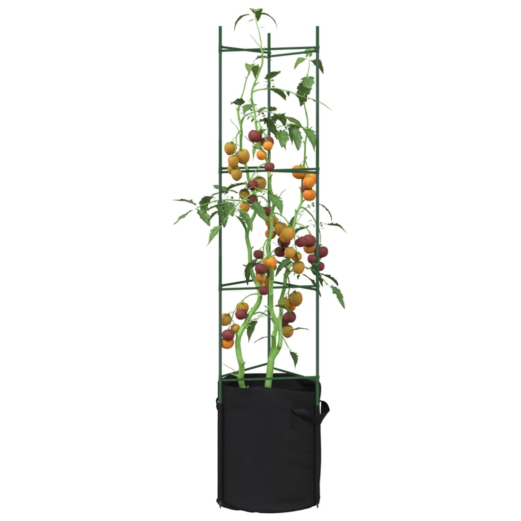 vidaXL plantestativer med planteposer 2 stk. 154 cm stål og PP vidaXL plantestativer med planteposer 2 stk. 154 cm stål og PP