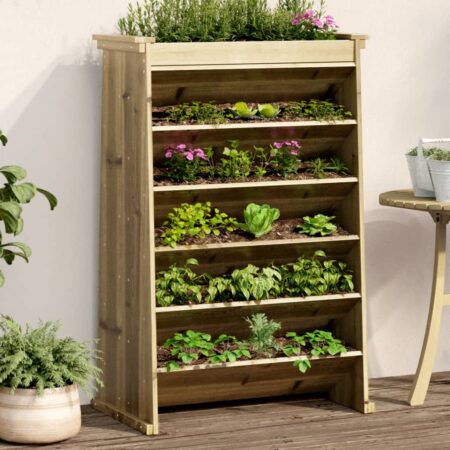 vidaXL plantevæg 69x40x101,5 cm 6 niveauer imprægneret fyrretræ