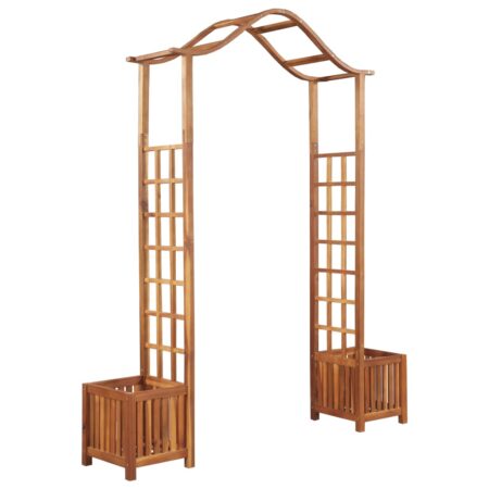 vidaXL rosenbue med plantekasse 180x40x218 cm massivt akacietræ