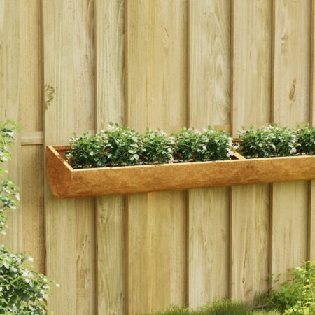 vidaXL væghængt plantekasse 50x16x10 cm cortenstål