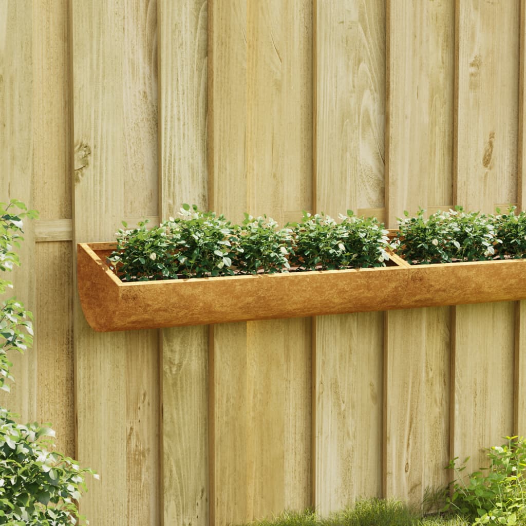 vidaXL væghængt plantekasse 50x16x10 cm cortenstål vidaXL væghængt plantekasse 50x16x10 cm cortenstål
